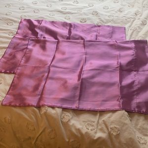 2 purple silk pillow cases